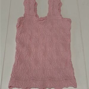 Altar'd State Pink Smocked Sleeveless Tank Top